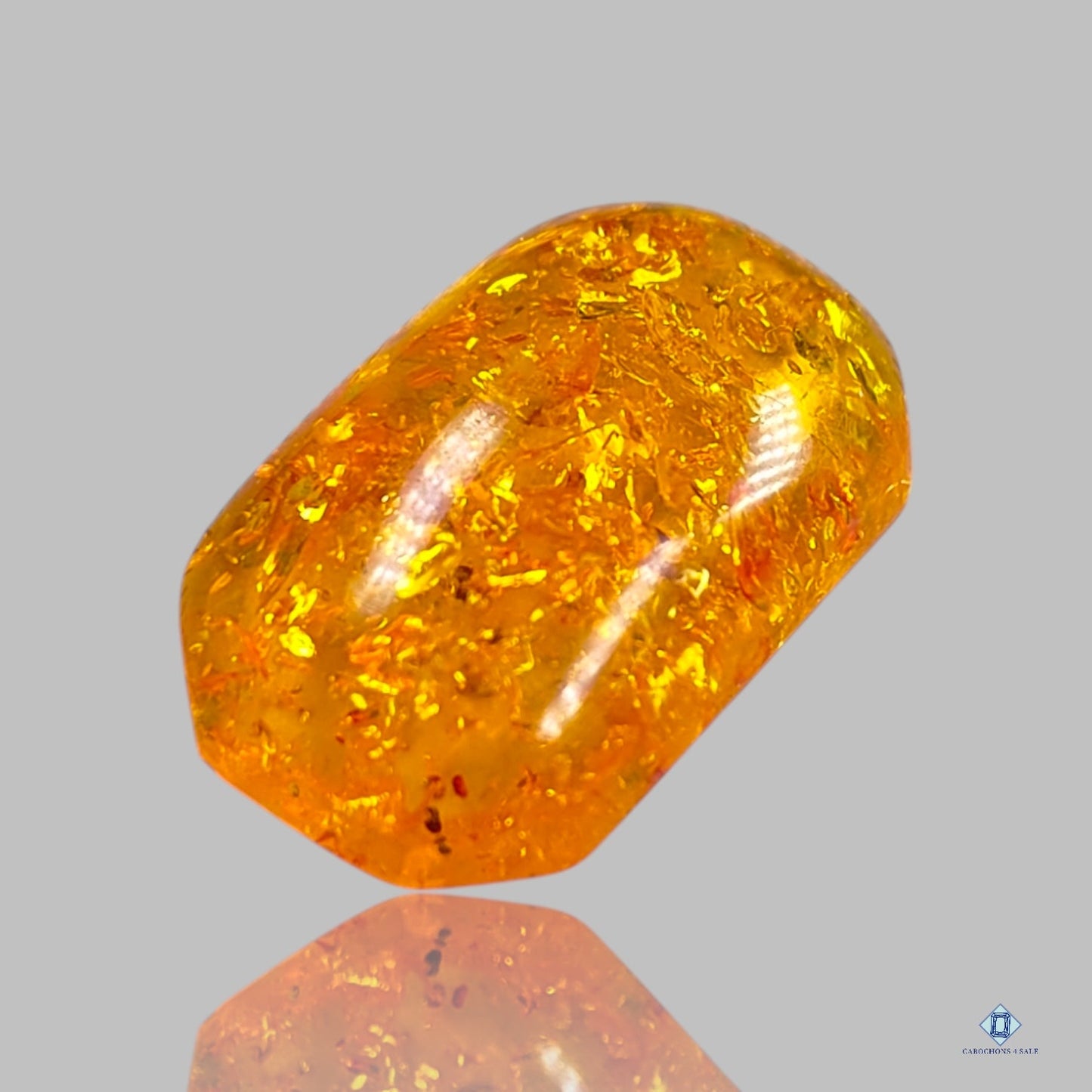 Amber Octagon Cabochons