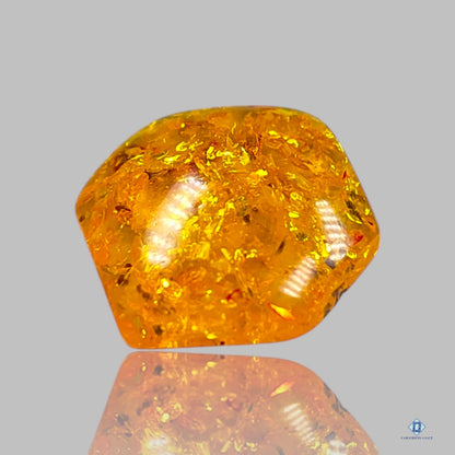 Amber Hexagon Cabochons