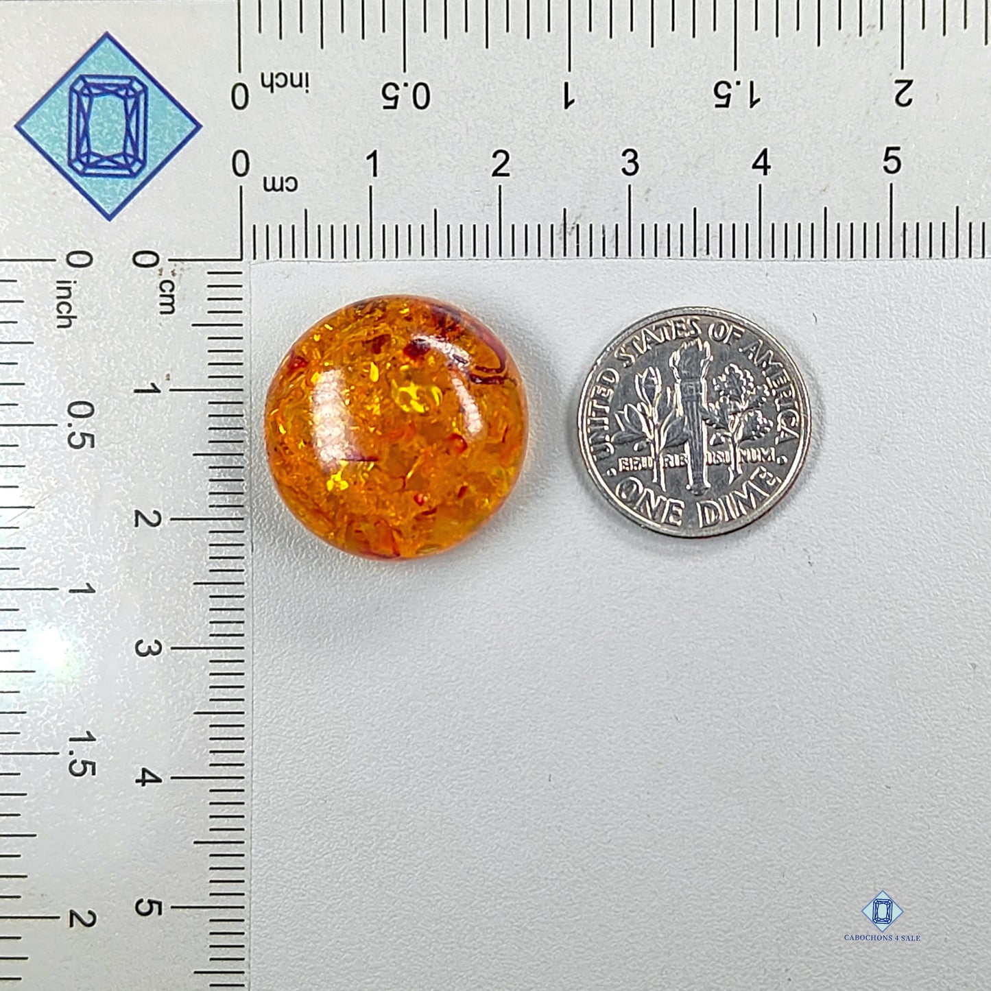 Amber Round Cabochons