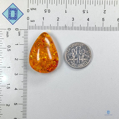 Amber Pear Cabochons