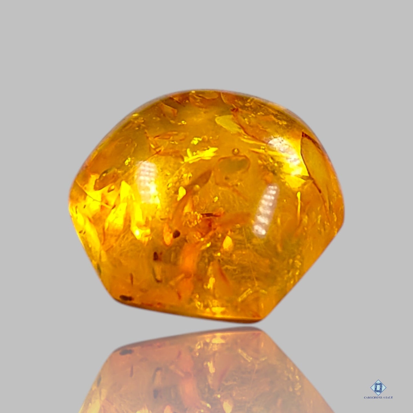 Amber Hexagon Cabochons