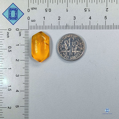 Amber Hexagon Cabochons