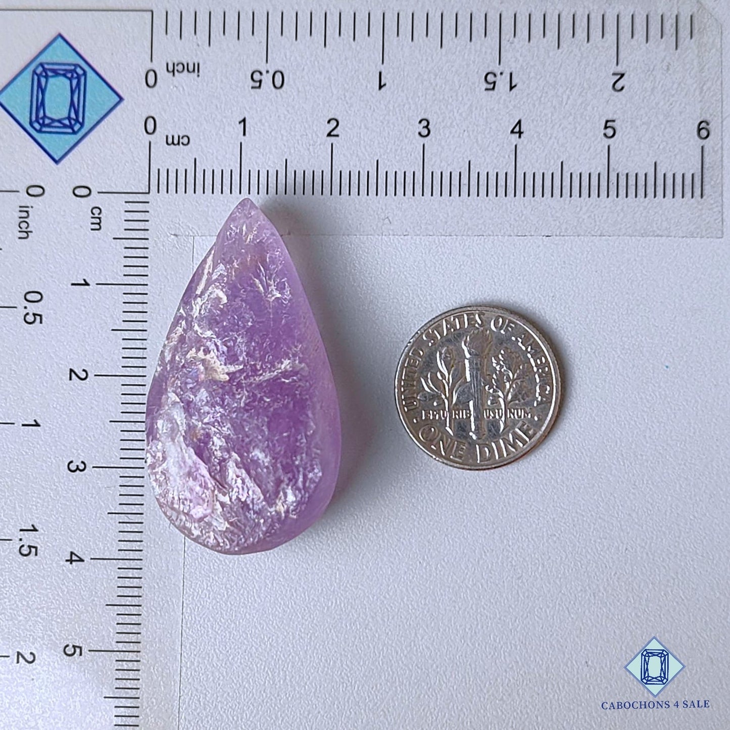 Natural Amethyst Gemstone Pear Druzy 37*21*12mm from Brazil available for sale