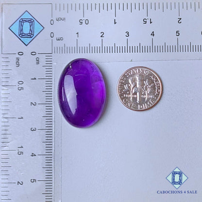 Natural Amethyst Gemstone Oval Cabochons 27*19*8mm from Brazil available for sale