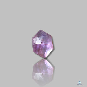 Amethyst + Crystal Quartz Hexagon Rose Cut