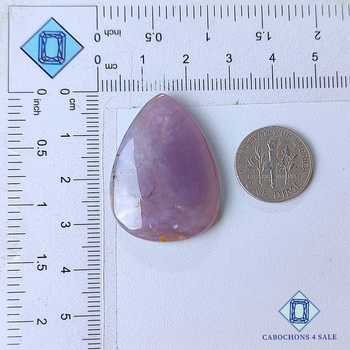 Amethyst Dendritic Agate Pear Cabochons