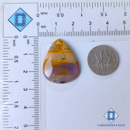 Amethyst Dendritic Agate Pear Cabochons