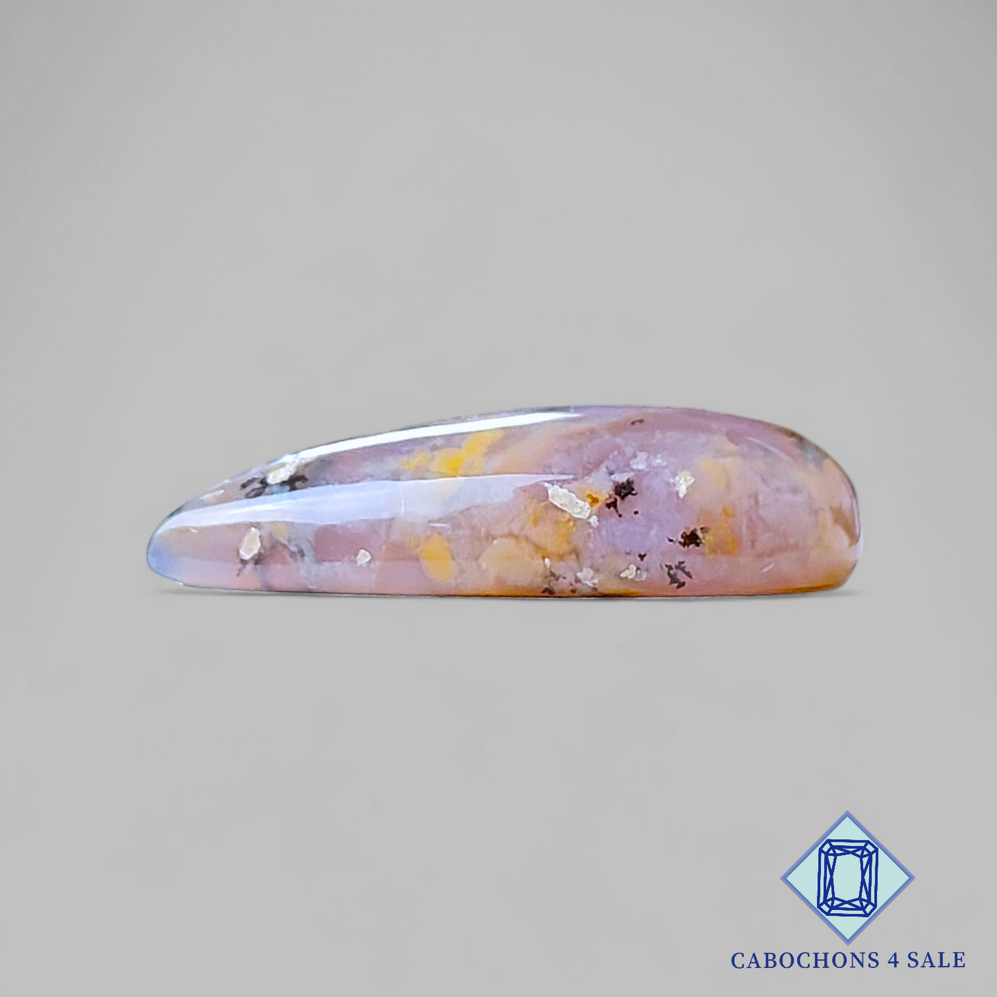 Amethyst Dendritic Agate Pear Cabochons