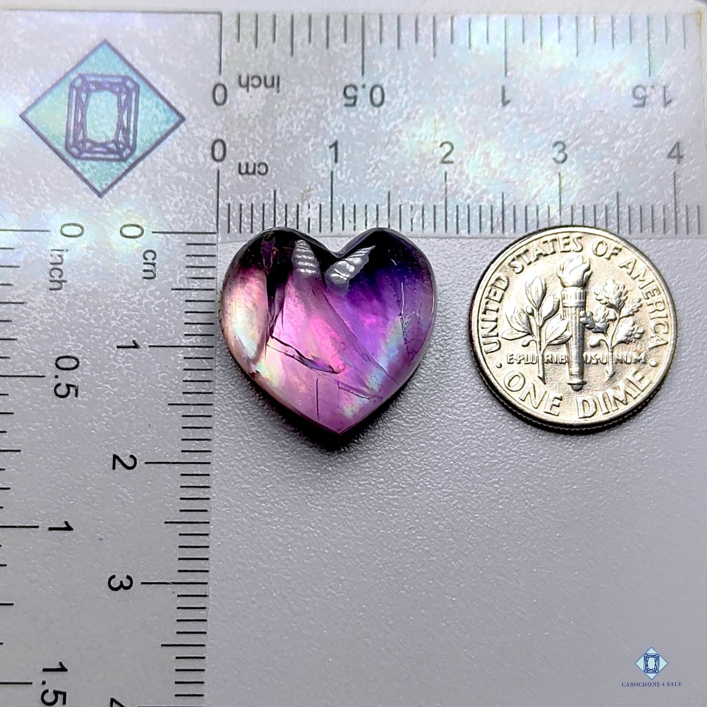 Amethyst +  MOP Doublets Heart Doublets