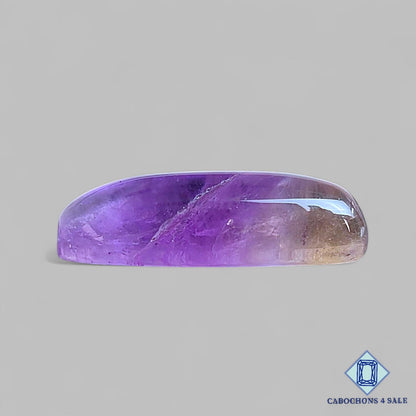 Cabujones rectangulares de piedra preciosa de ametrino natural de 31 x 12 x 9 mm de Bolivia, disponibles para la venta.