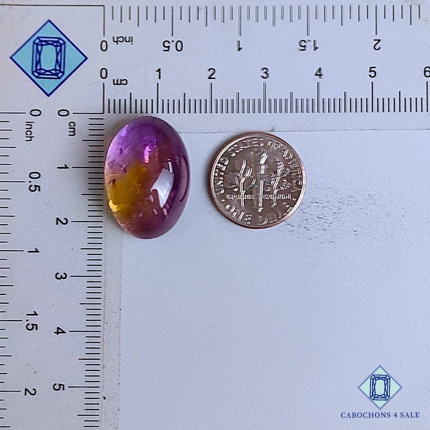 Natural Ametrine Gemstone  Oval Cabochons 22*15*10mm From Bolivia available for sale