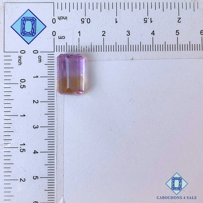 Piedra preciosa de ametrino natural de corte facetado elegante de 16 x 11 x 8 mm de Bolivia disponible para la venta