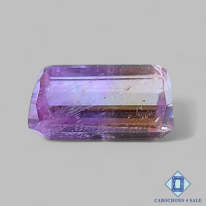 Piedra preciosa de ametrino natural de corte facetado elegante de 16 x 11 x 8 mm de Bolivia disponible para la venta