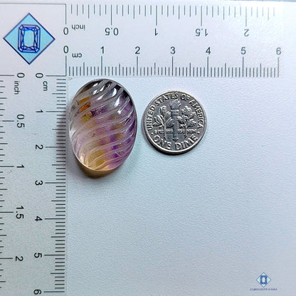 Ametrine Oval Carvings