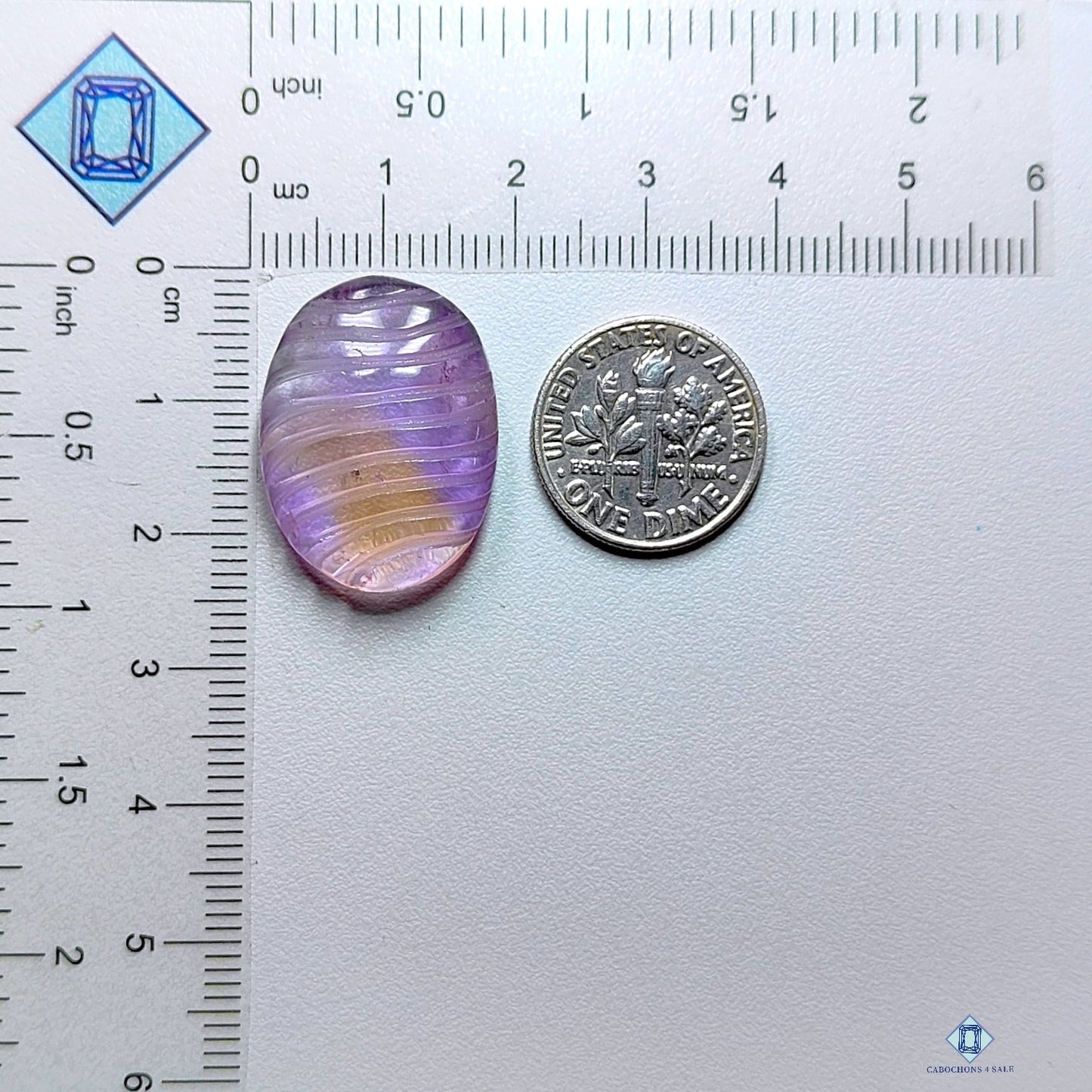 Ametrine Oval Carvings