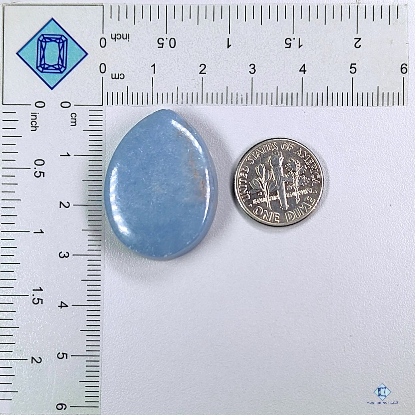 Angelite Pear Cabochons