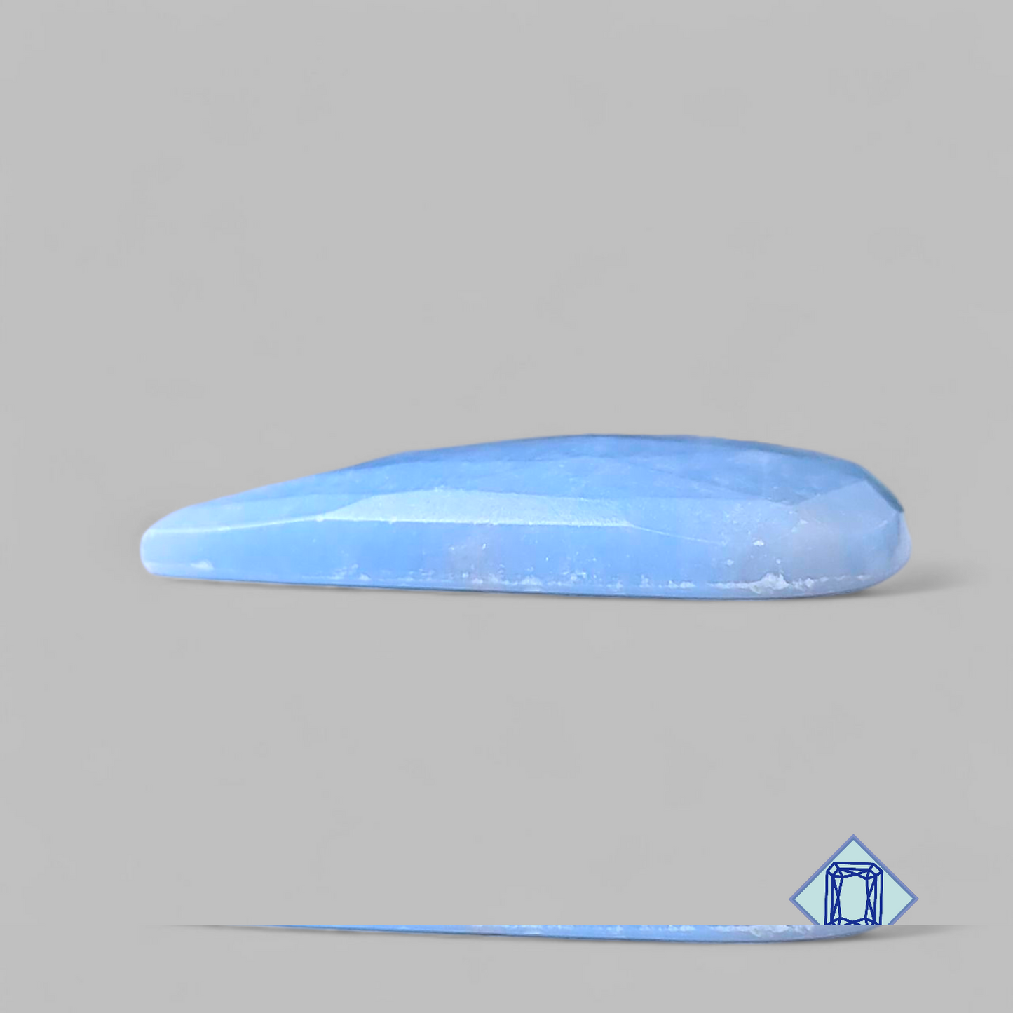 Angelite Pear Rose Cut 32*28*5mm