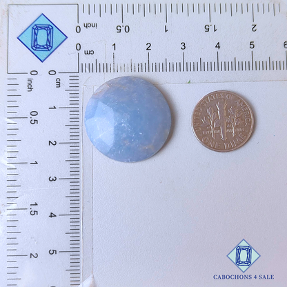 Angelite Round Rose Cut 24*5mm