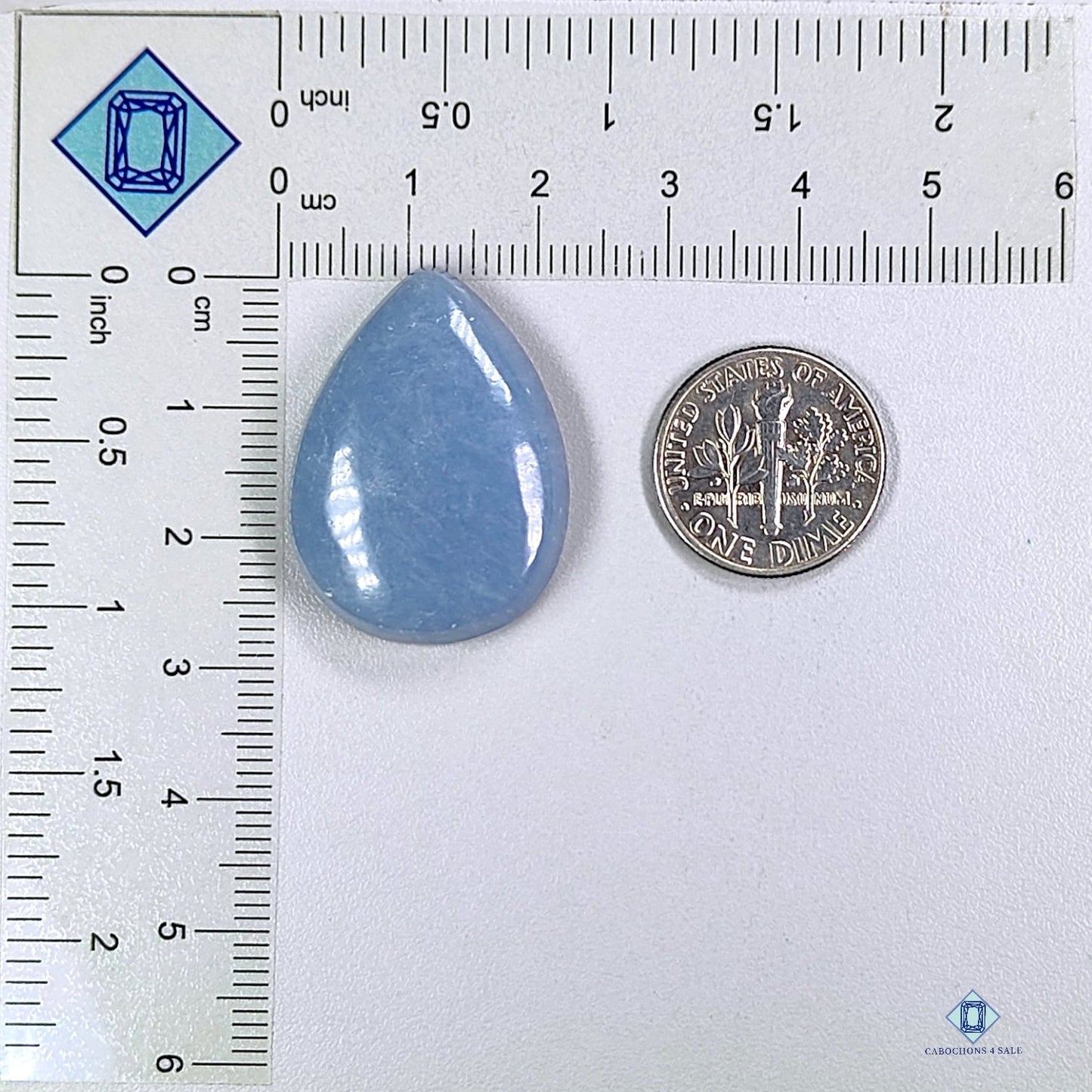 Angelite Pear Cabochons