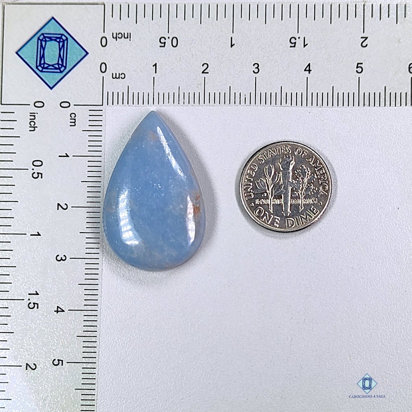 Angelite Pear Cabochons