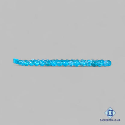 Cuentas redondas de apatita natural de 13 pulgadas x 5 mm, procedentes de Brasil, disponibles para la venta.