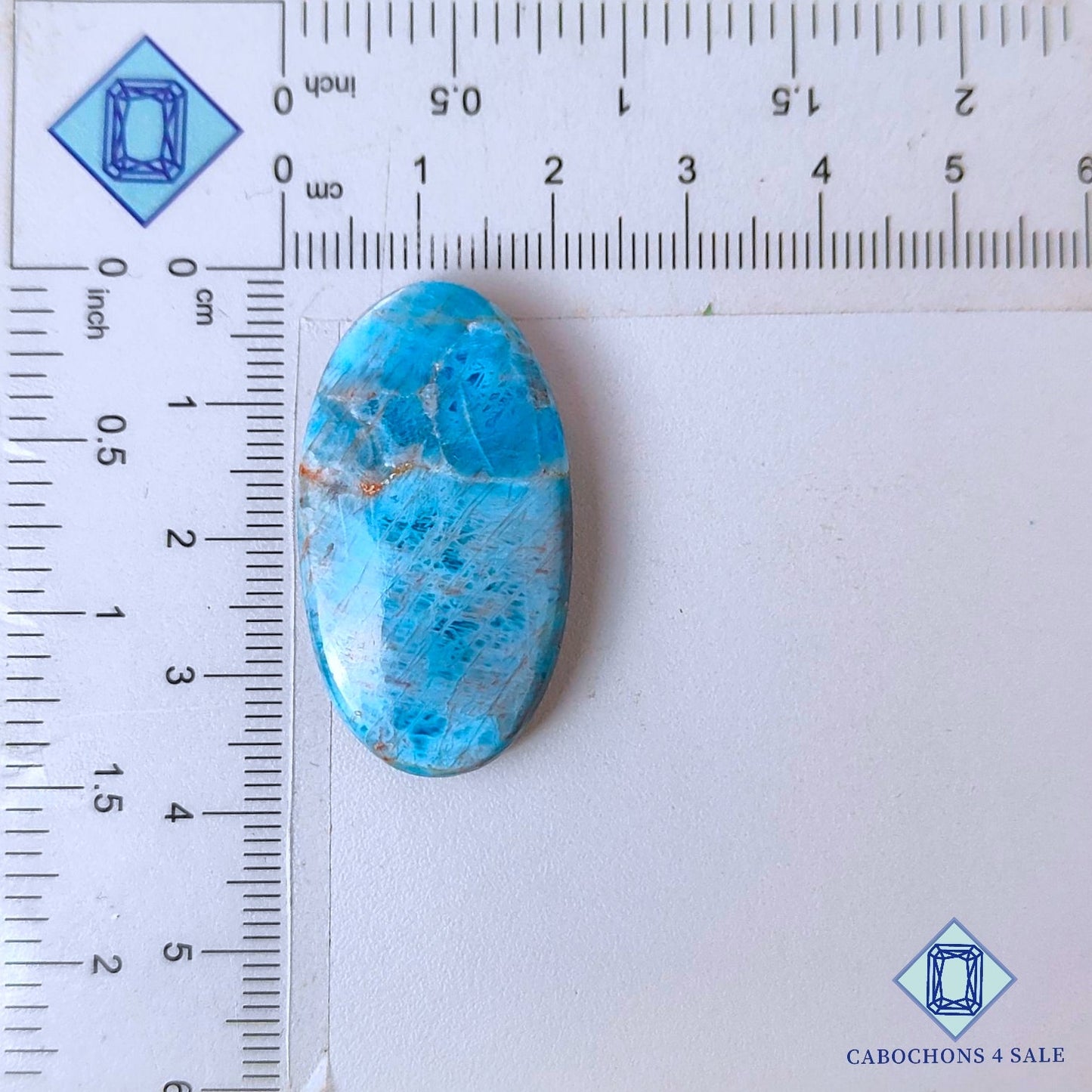 Natural Apatite Gemstone  Oval Cabochons 35*20*7mm from Brazil available for sale