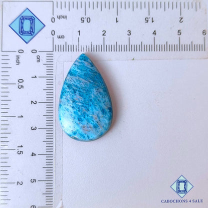 Natural Apatite Gemstone  Pear Cabochons 34*21*6mm from Brazil available for sale