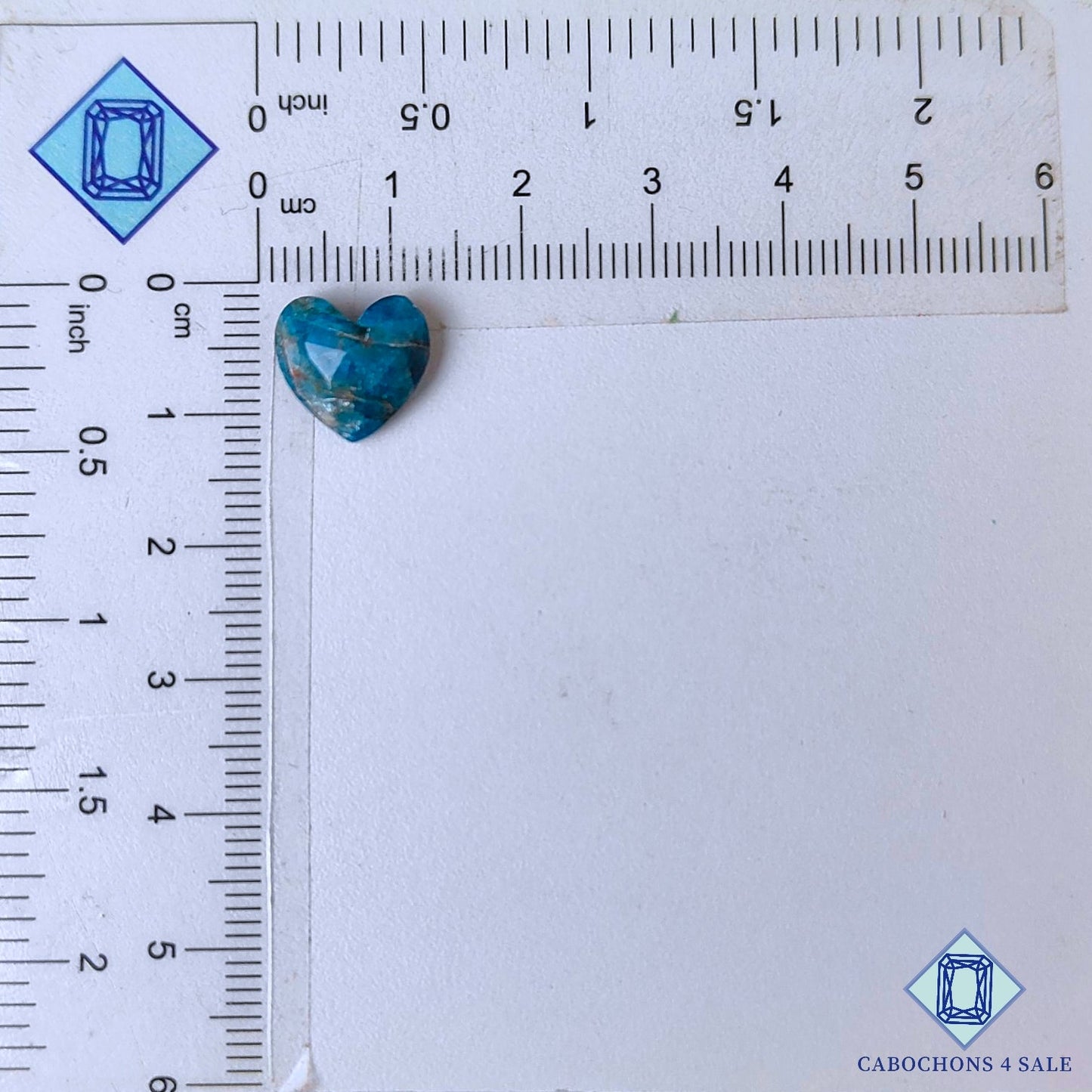 Dobletes de piedras preciosas de apatita + cuarzo rutilo en forma de corazón de 11 x 11 x 5 mm disponibles para la venta