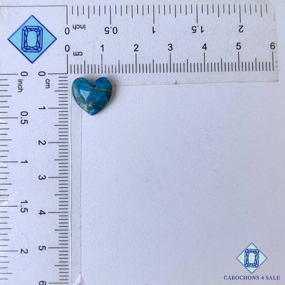 Dobletes de piedras preciosas de apatita + cuarzo rutilo en forma de corazón de 11 x 11 x 5 mm disponibles para la venta