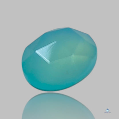 Aqua Chalcedony Oval All Cuts