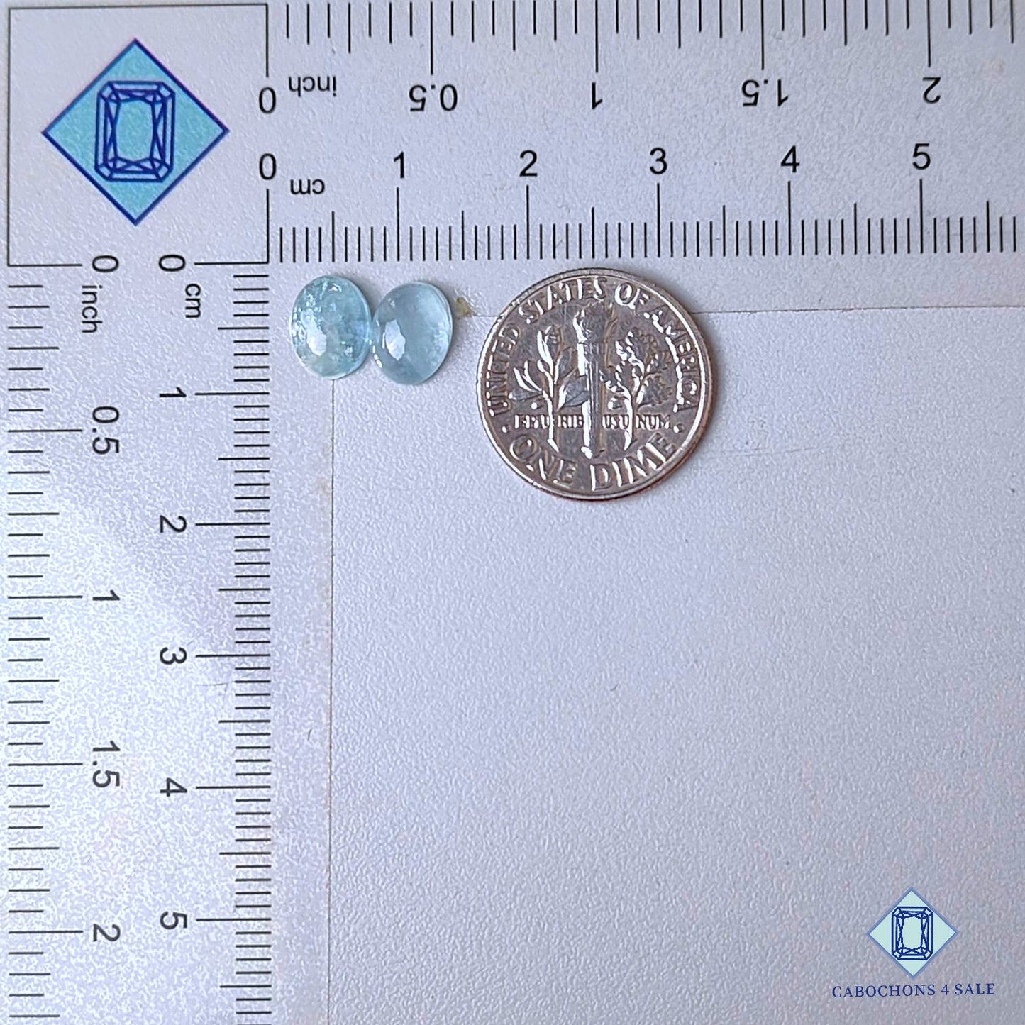 Natural Aqua Kyanite Gemstone  Oval Pairs 8*6*3mm from Brazil available for sale