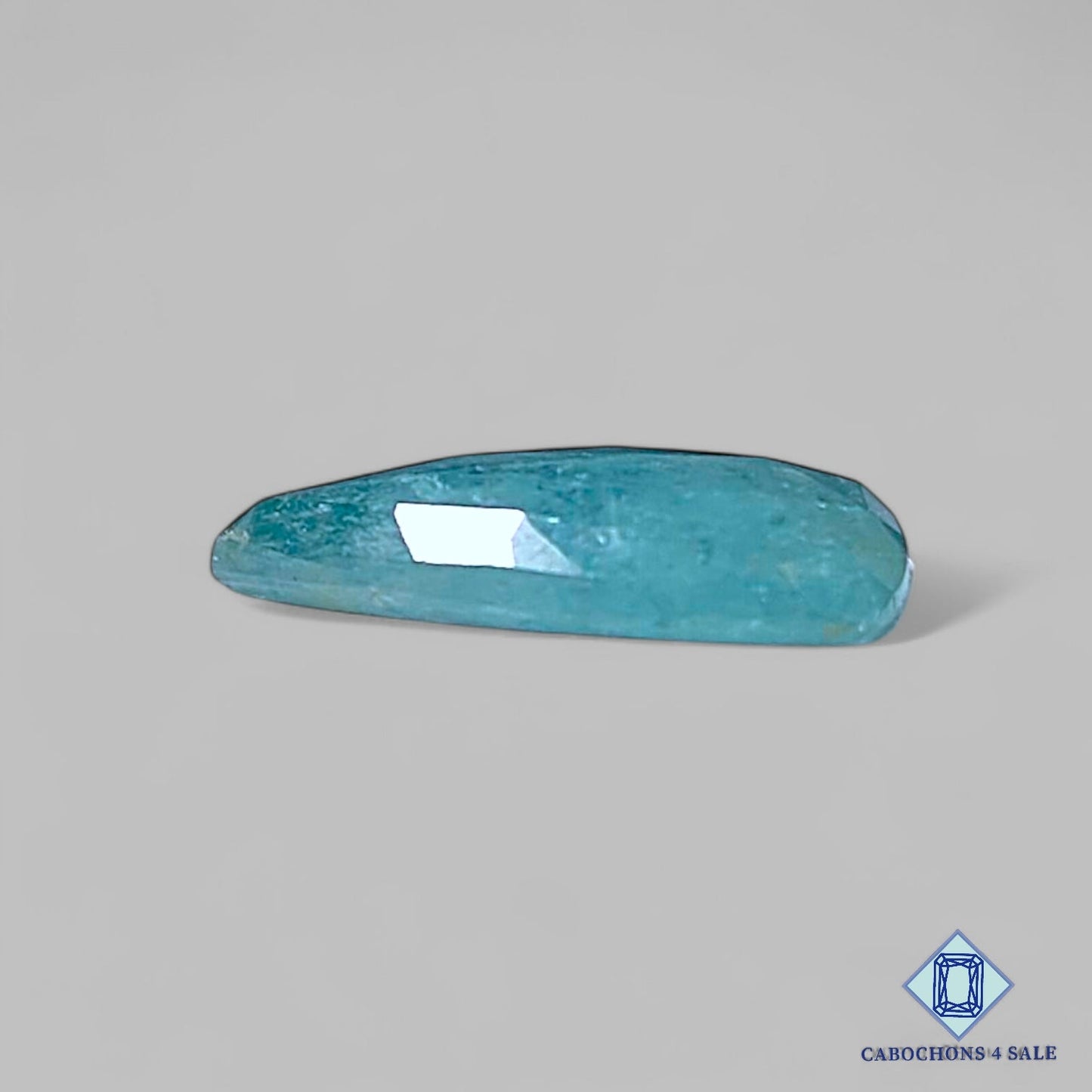 Natural Aqua Kyanite Gemstone  Triangle Rose Cut 16*11*3mm from Brazil available for sale