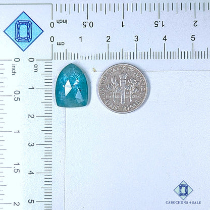 Natural Aqua Kyanite Gemstone  Pear Rose Cut 16*11*5mm from Brazil available for sale