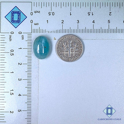 Natural Aqua Kyanite Gemstone  Oval Cabochons 15*11*6mm from Brazil available for sale