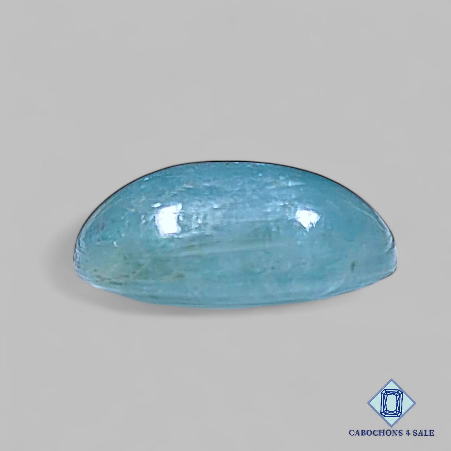 Natural Aqua Kyanite Gemstone  Oval Cabochons 15*11*6mm from Brazil available for sale