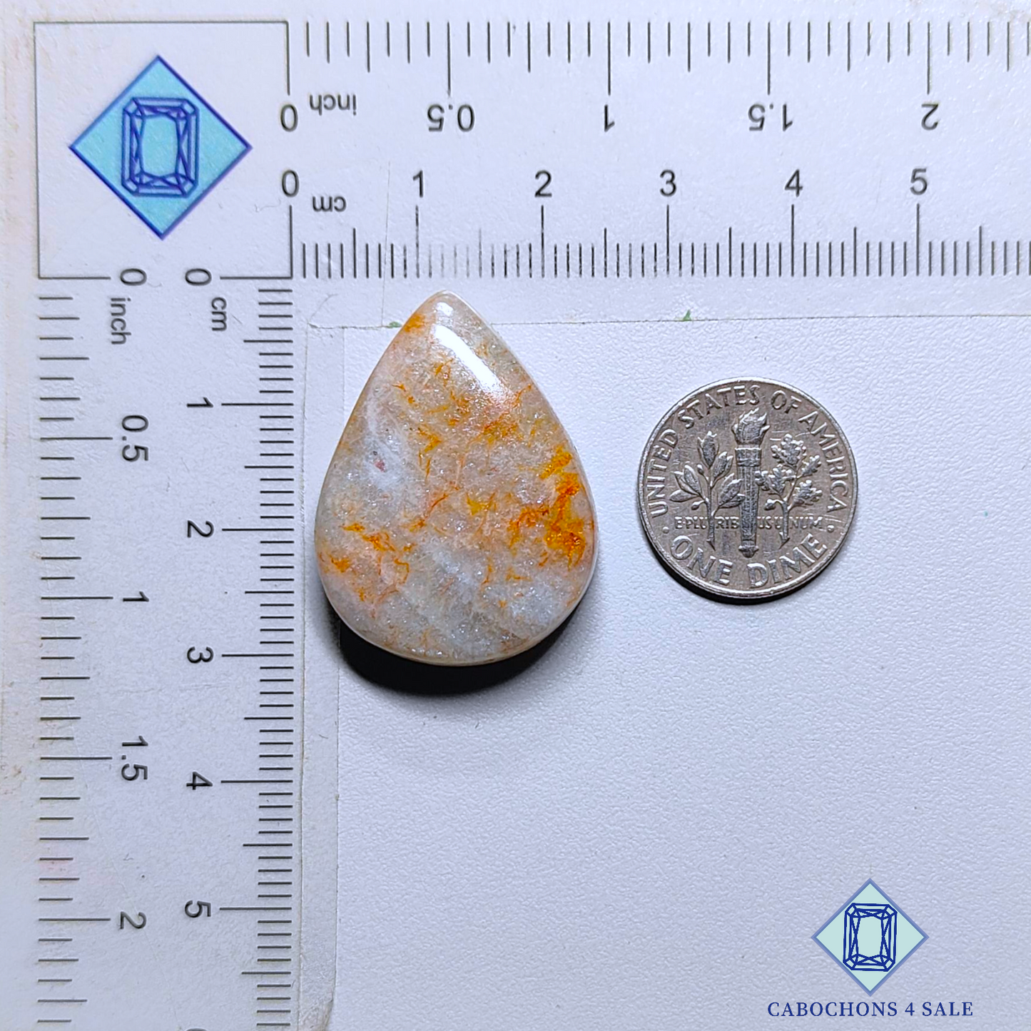 Cabujones de pera de aguamarina