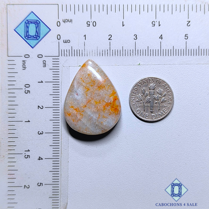 Cabujones de pera de aguamarina