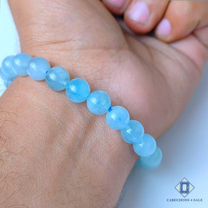 Natural Aquamarine Gemstone  Round Beads 7inch*9mm from Brazil available for sale