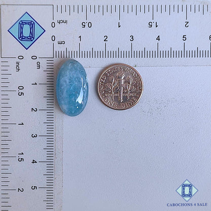 Natural Aquamarine Gemstone  Oval Cabochons 21*12*6mm From Brazil available for sale
