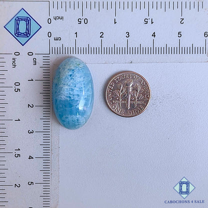 Natural Aquamarine Gemstone  Oval Cabochons 27*16*9mm From Brazil available for sale
