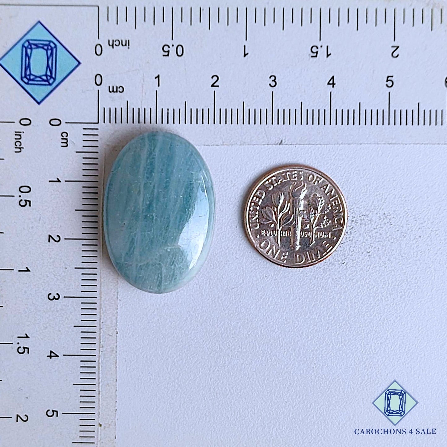 Cabujones ovalados de aguamarina natural de 27 x 19 x 7 mm, de Brasil, disponibles para la venta.