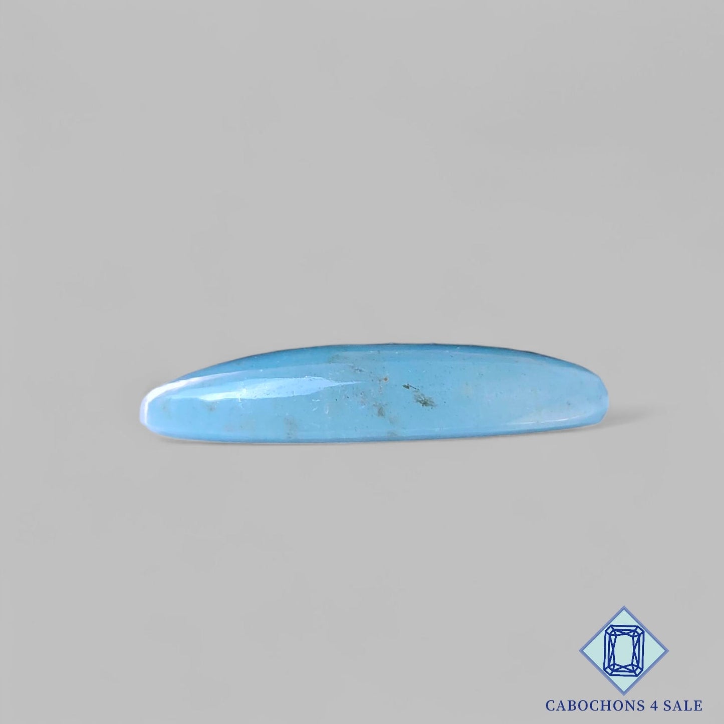 Cabujones ovalados de aguamarina natural de 38 x 19 x 6 mm, de Brasil, disponibles para la venta.