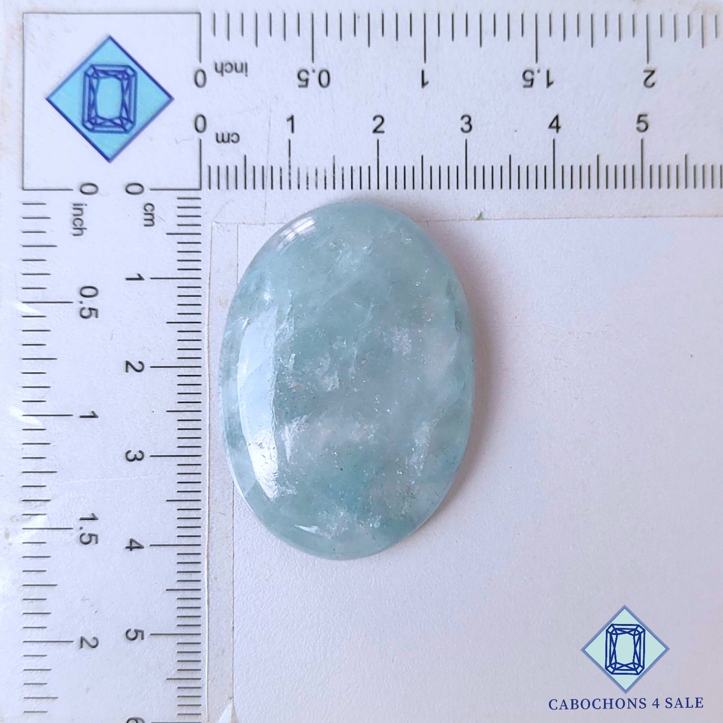 Natural Aquamarine Gemstone  Oval Cabochons 40*28*7mm from Brazil available for sale