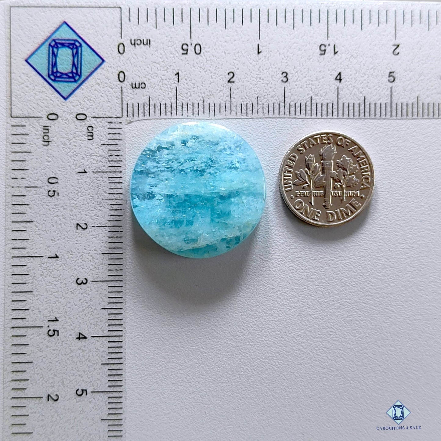 Aquamarine Round Cabochons