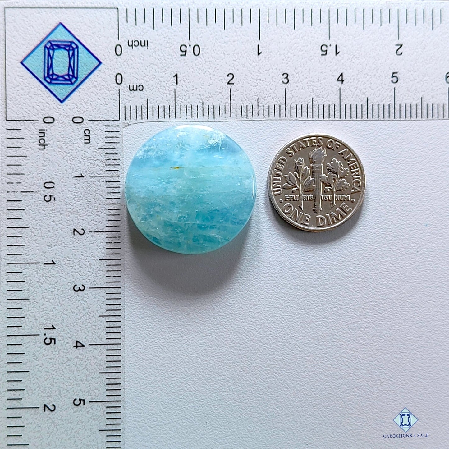 Aquamarine Round Cabochons