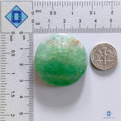 Green Strawberry Quartz Round Cabochons