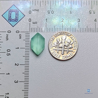 Aquamarine +  Crystal Quartz Doublets Hexagon Doublets