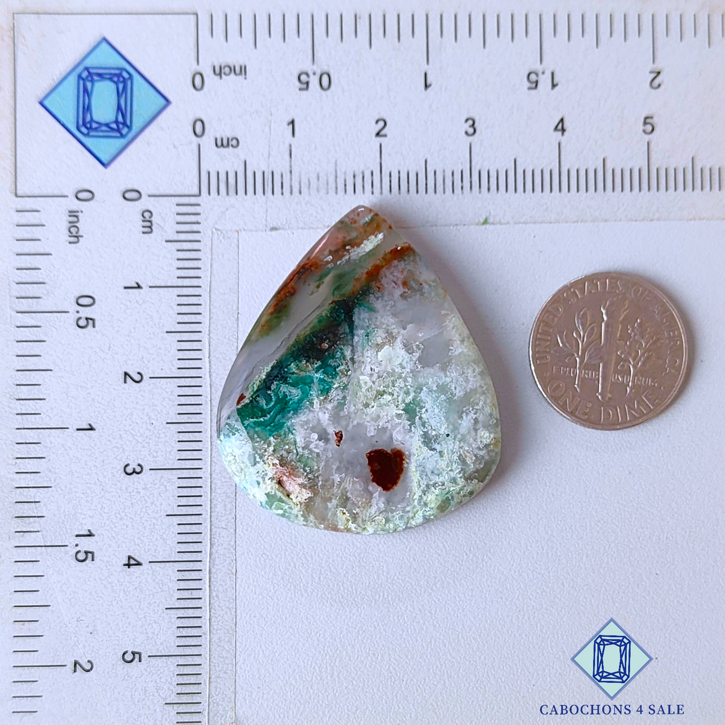 Aquaprase Pear Cabochons