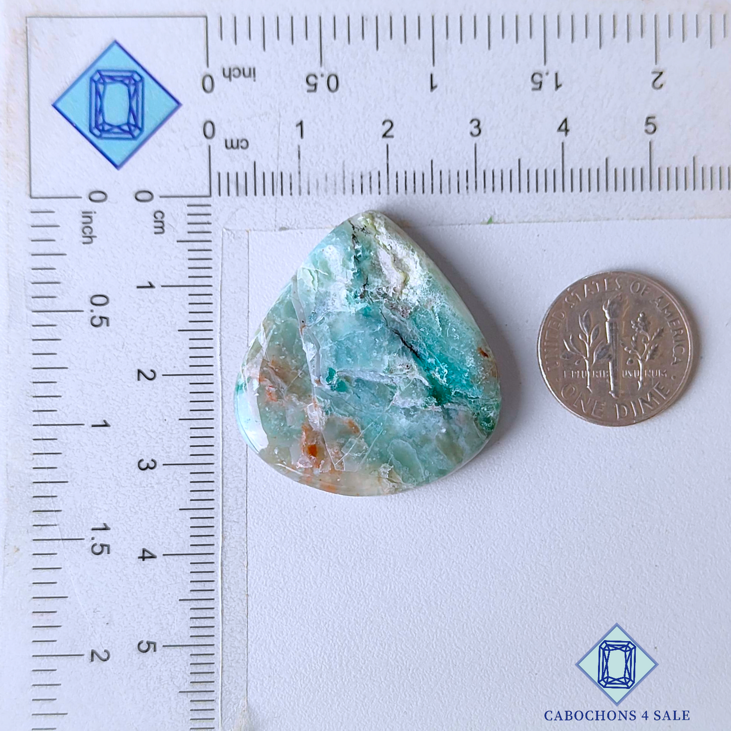 Aquaprase Pear Cabochons