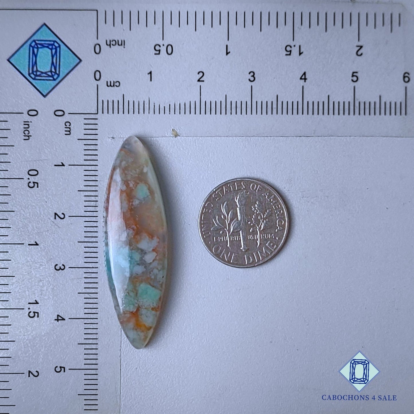 Natural Aquaprase Gemstone  Marquise Cabochons 42*12*5mm from South Africa  available for sale